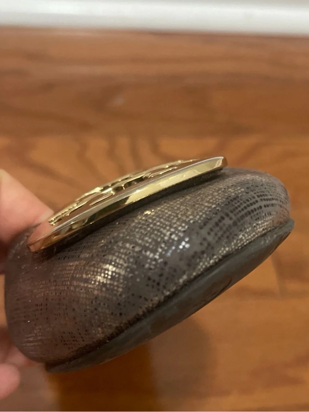 Tory Burch Reva Ballet Flats Gold  Logo Medallion Metal Size 9M M Pre Owned